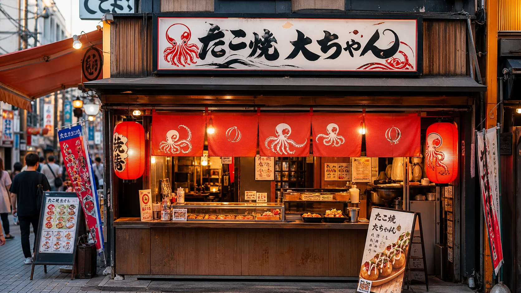 たこ焼き大ちゃんの店先