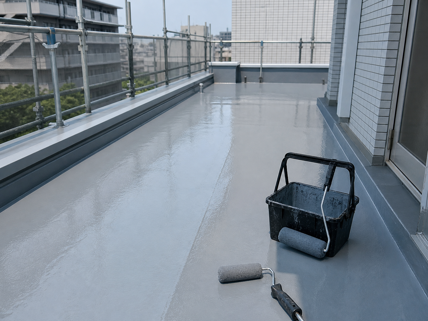 屋上防水の施工